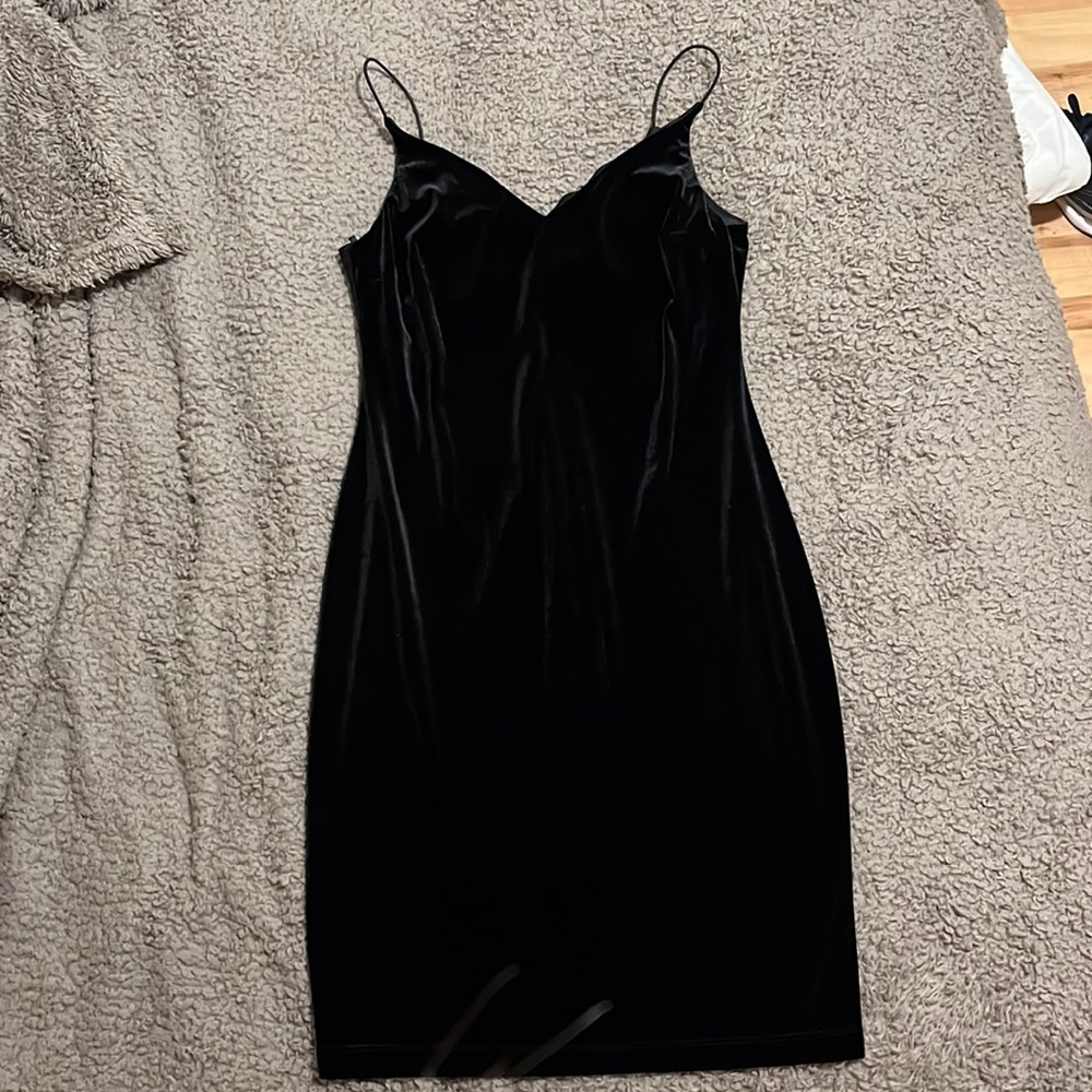 Black fancy mini dress